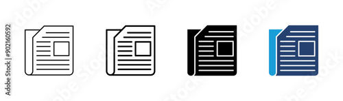 Newspaper icon set. news paper vector sign