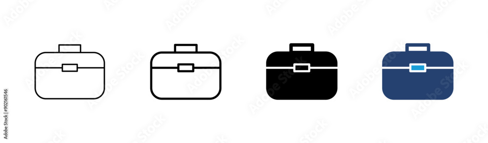 Briefcase icon set. suitcase icon. luggage symbol. Briefcase icon set. suitcase icon. luggage symbol.