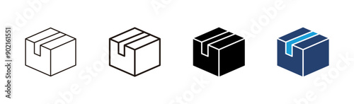 Box icon set. box vector icon, package, parcel