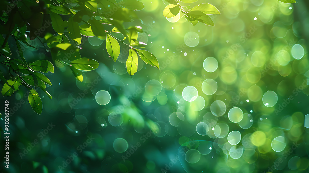 Green bokeh background from nature forest out of focus Green bokeh background from nature forest out of focus