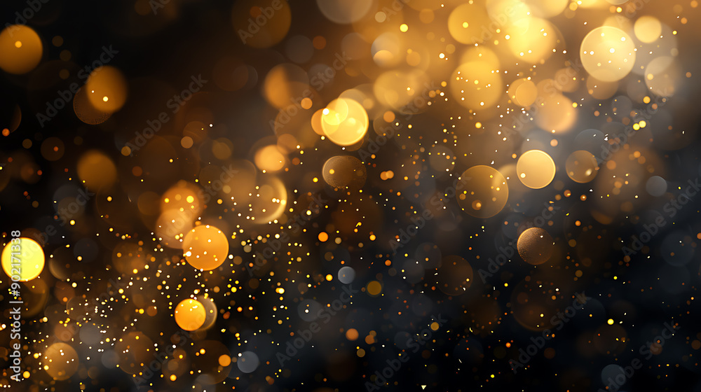 Abstract gold bokeh with black Abstract gold bokeh with black