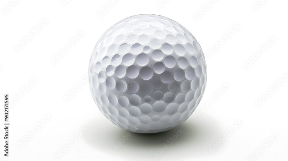 Close up of a golf ball isolated on white background Close up of a golf ball isolated on white background
