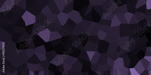 Abstract Seamless dark purple Quartz Crystal Pixel Diagram Background. Black vector low poly cover. Dark Multicolor Broken Stained-Glass Background with dark lines. Geometric Retro tiles pattern.	