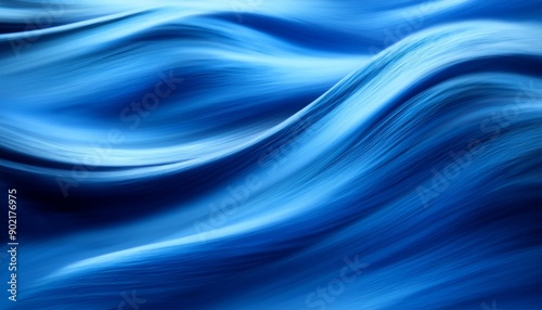 macro blue wave pattern in a river with motion blur