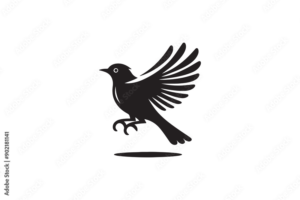 create a bird logo silhouette vector with white background create a bird logo silhouette vector with white background