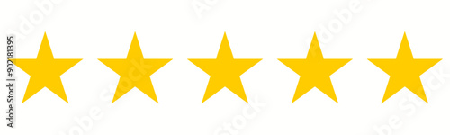 yellow five stars flat icon.vector illustration eps 10