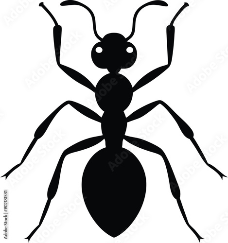 Ant silhouette vector design 