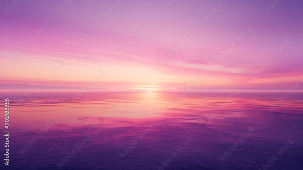 Dreamy Lake Sunset with Purple and Pink Sky Dreamy Lake Sunset with Purple and Pink Sky