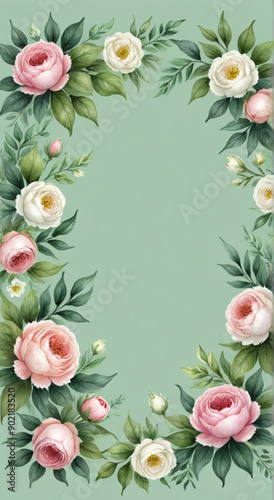 frame of flowers