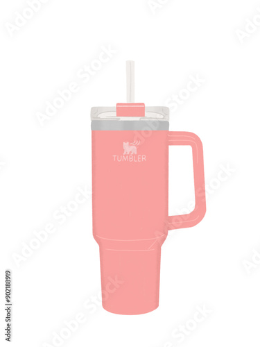 Pink Insulated Tumbler Illustration