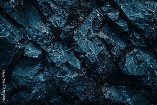 Black dark textured rock surface, natural patterns background.