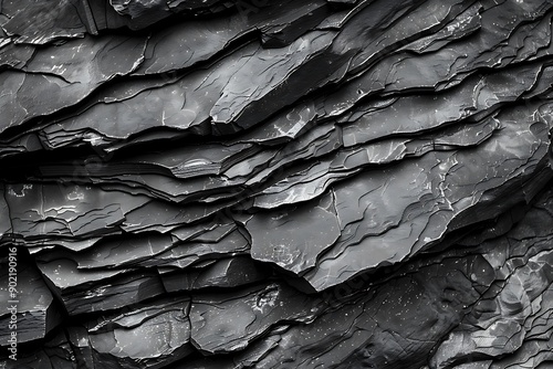 Black dark textured rock surface, natural patterns background.