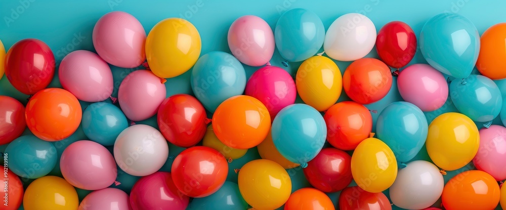Colorful Balloons Background, Evoking A Sense Of Joy And Celebration Colorful Balloons Background, Evoking A Sense Of Joy And Celebration