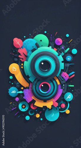 abstract background with circles