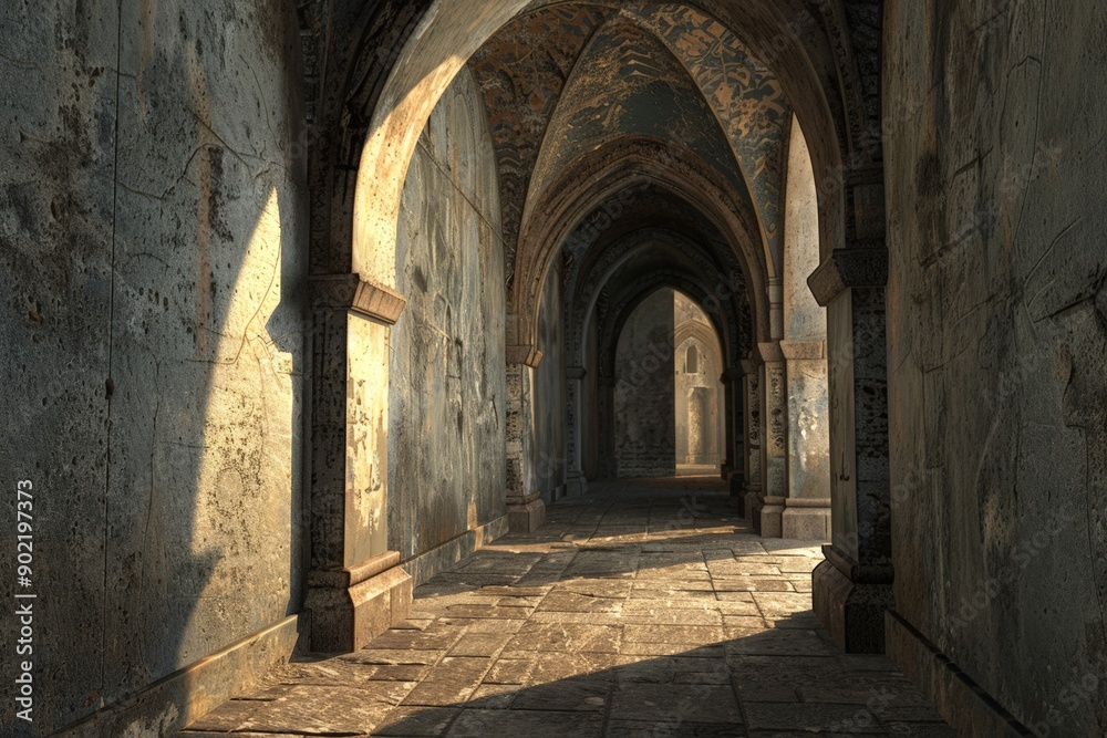 Fototapeta premium Stone Archway in Ancient Cathedral