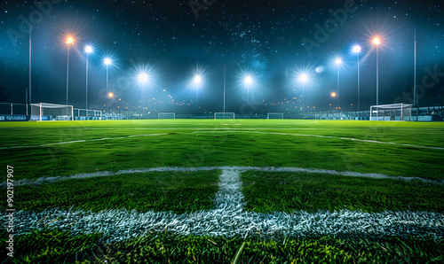 football-themed graphic and photo for advertising