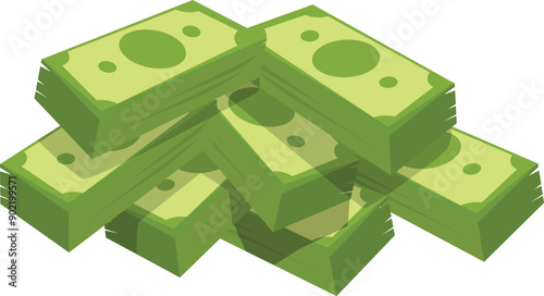 Big pile of cash illustrating the concept of wealth and fortune