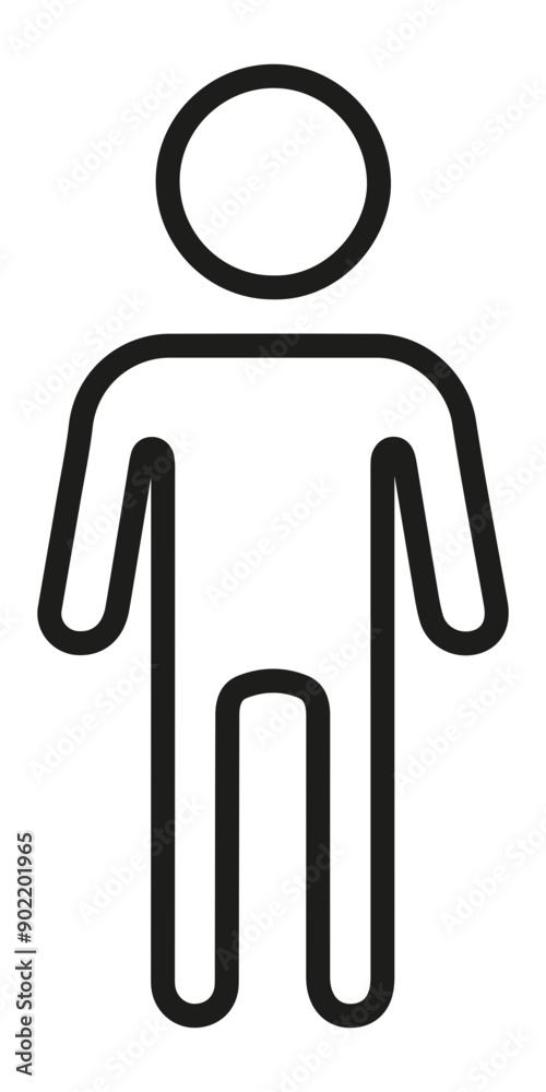 line icon of a person. man icon. man full body line art. line icon of a person. man icon. man full body line art.