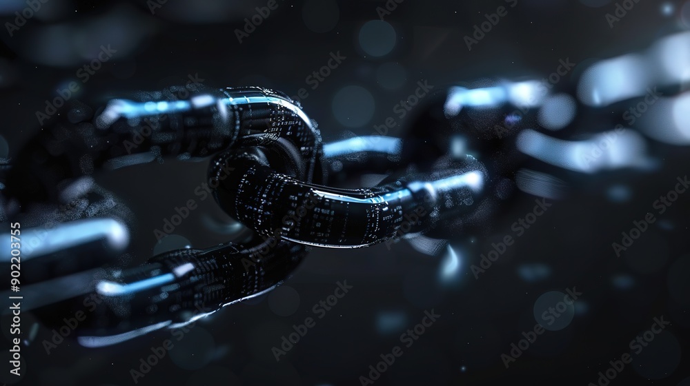 Spectacular Blockchain technology cartoon illustration