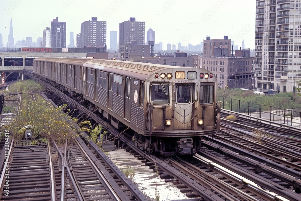 Commuter Train Arriving at City Station Commuter Train Arriving at City Station