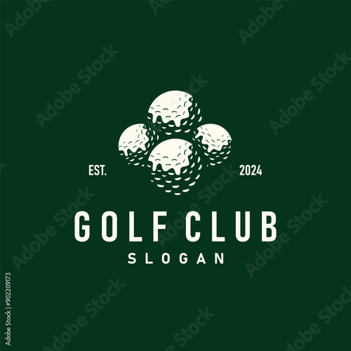 Golf logo illustration design golfer tournament golf game team club sport template symbol