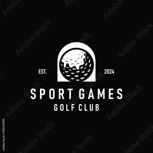Golf logo illustration design golfer tournament golf game team club sport template symbol