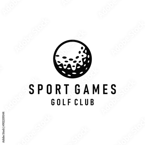 Golf logo illustration design golfer tournament golf game team club sport template symbol