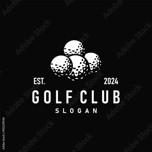 Golf logo illustration design golfer tournament golf game team club sport template symbol
