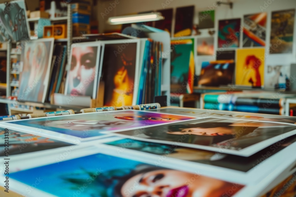 Vibrant Portraits on Display in Art Gallery Vibrant Portraits on Display in Art Gallery
