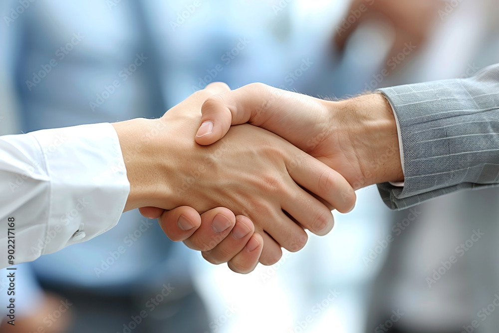 Photograph of a Candidate's Handshake with Multiple Interviewers: A job candidate shaking hands with multiple interviewers after an interview. Photograph of a Candidate's Handshake with Multiple Interviewers: A job candidate shaking hands with multiple interviewers after an interview.