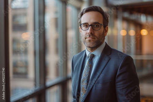 Professional Man in Business Suit with Glasses © Mandeep