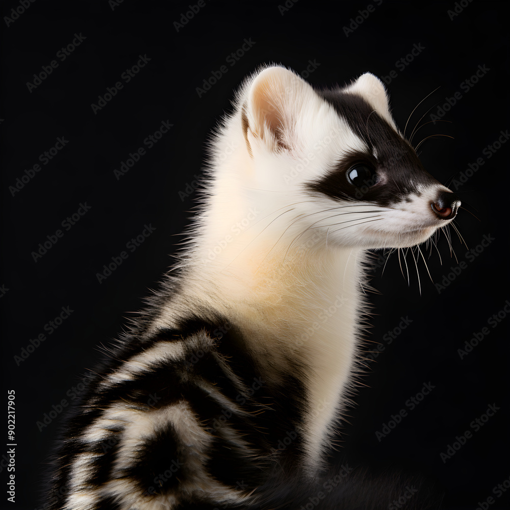 Fototapeta premium The Luxurious Majesty of Ermine Fur: Vintage Elegance and Quality