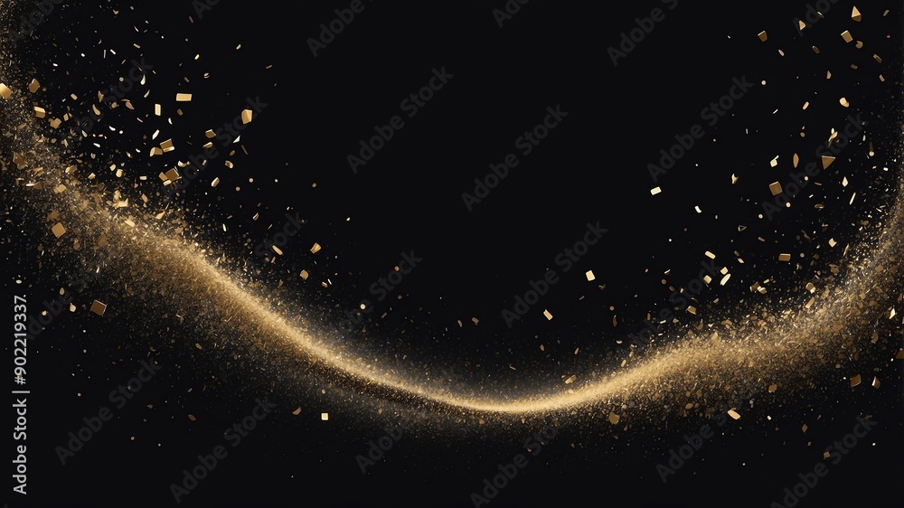Obraz premium black glitter dust abstract background copy space backdrop art