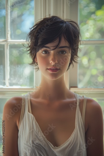 Contemplative Young Woman in Natural Light Free Download Contemplative Young Woman in Natural Light - GFXLoad