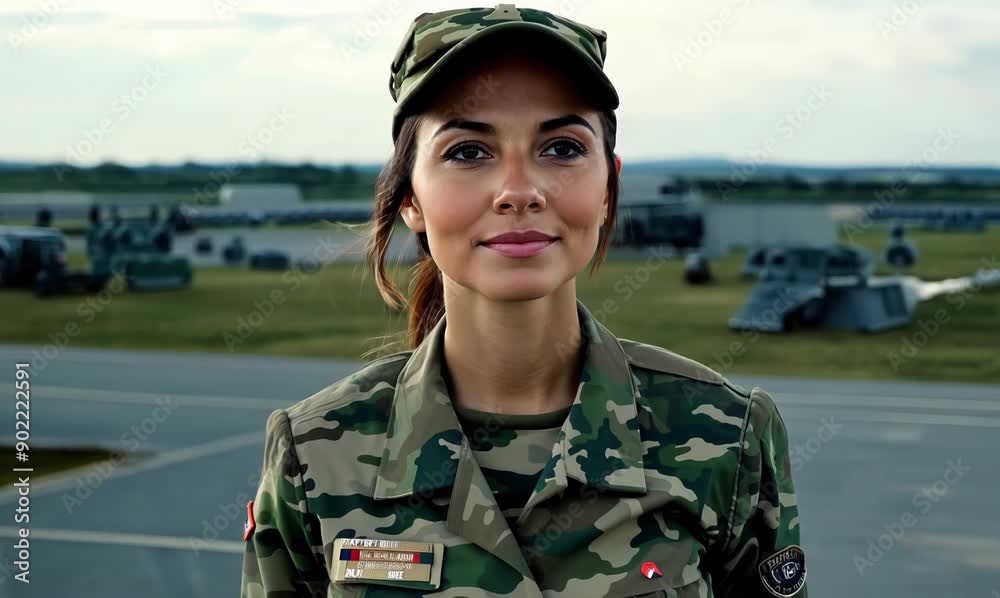 An unidentified US Air Force female pilot poses for a portrait during an Air Show in Chantilly, VA. An unidentified US Air Force female pilot poses for a portrait during an Air Show in Chantilly, VA.