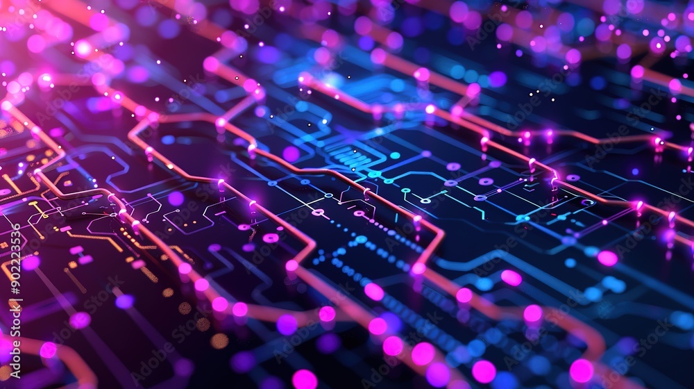 Fototapeta premium Amazing Blockchain abstract technology
