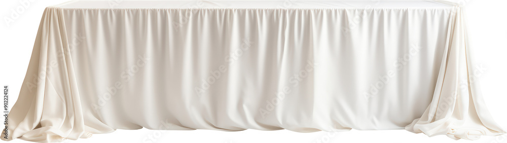 White tablecloth draped White tablecloth draped
