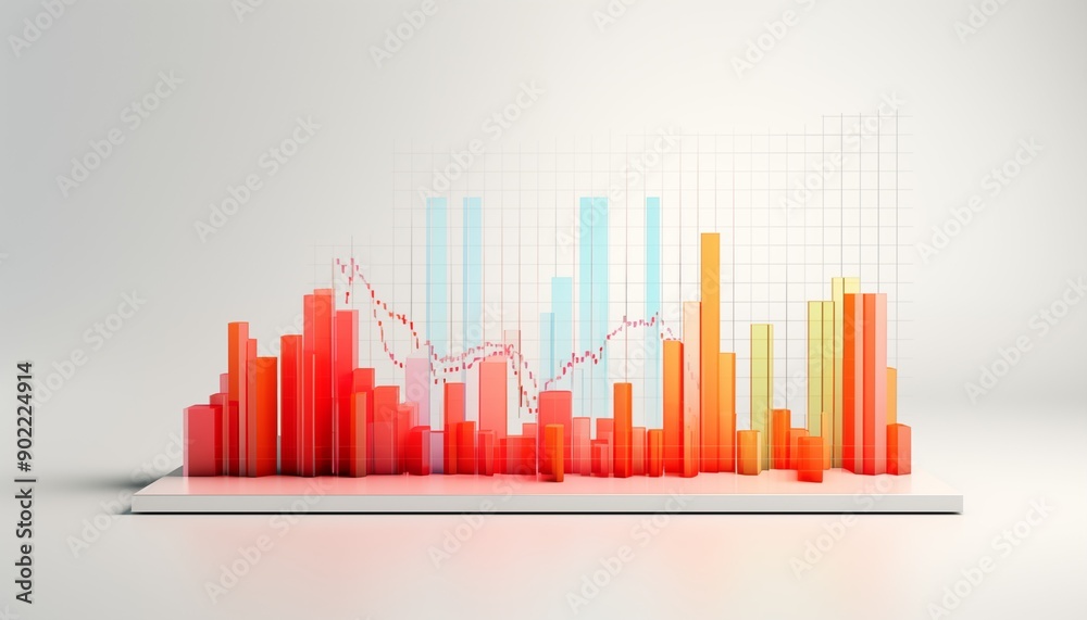 Fototapeta premium graph with arrow