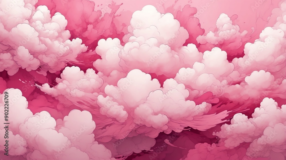 Fototapeta premium pink ink cloud abstract background copy space backdrop art