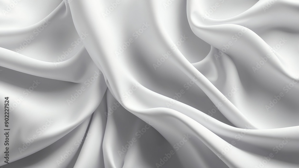 Obraz premium white fabric folds abstract background copy space backdrop art