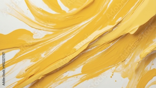 yellow paint streaks abstract background copy space backdrop art