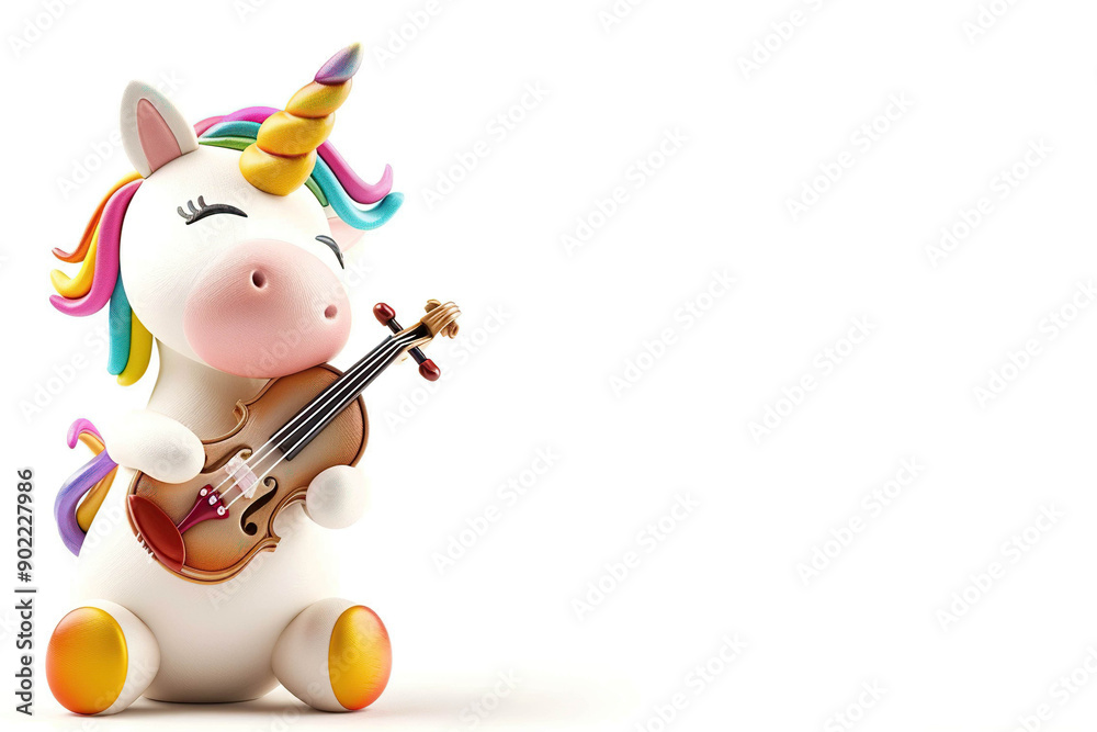 Little Unicorn with violin Little Unicorn with violin