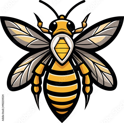 Bee Black Vector art White Background Free Download