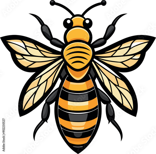 Bee Black Vector art White Background Free Download