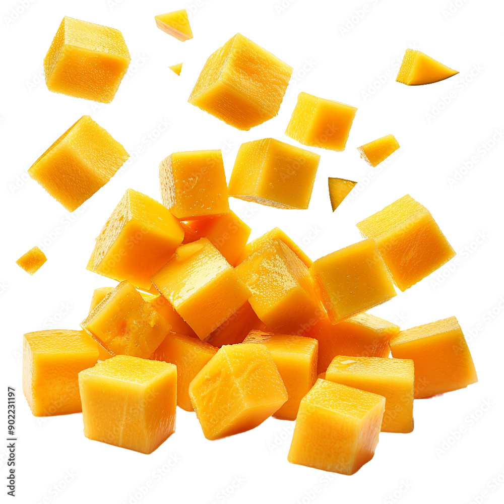 falling or floated Mango cube slices isolated on transparent background png
falling or floated Mango cube slices isolated on transparent background png