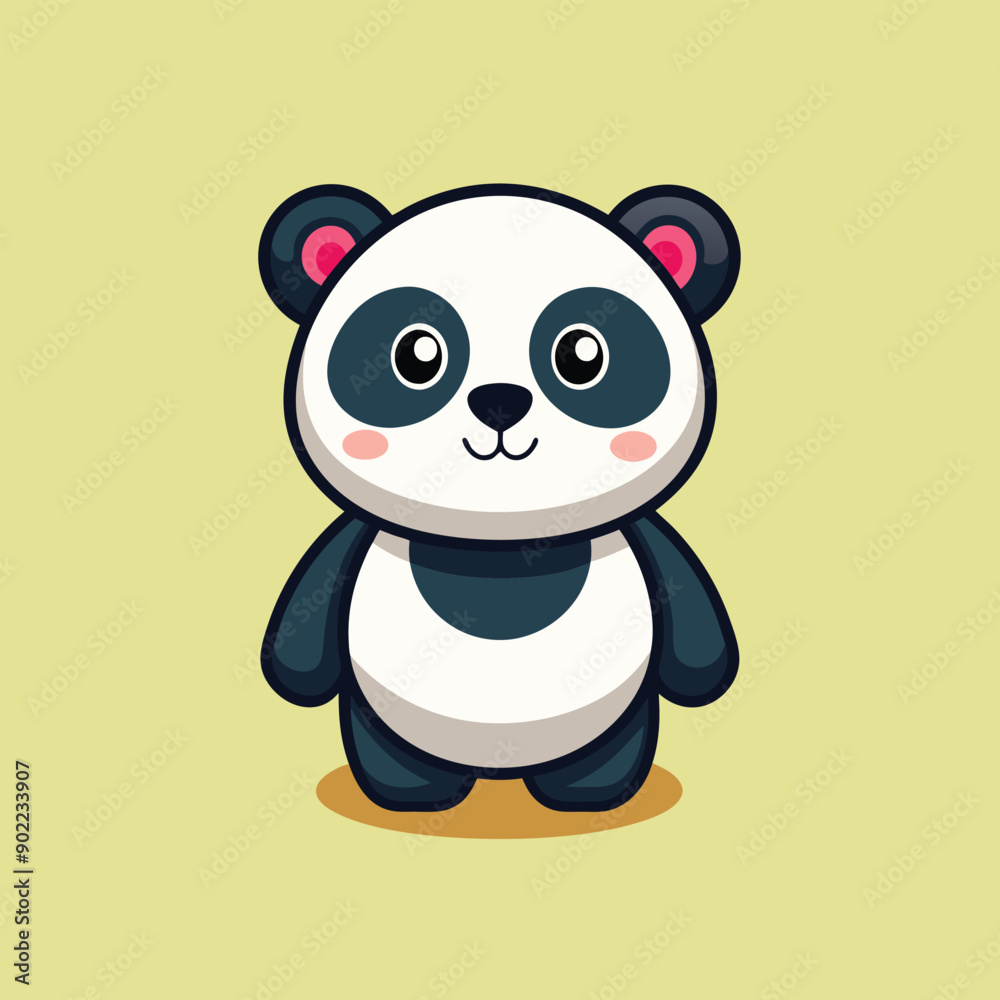 Cute Panda Vector. Animal Nature Icon Concept Isolated Premium Vector. Cute Panda Vector. Animal Nature Icon Concept Isolated Premium Vector.