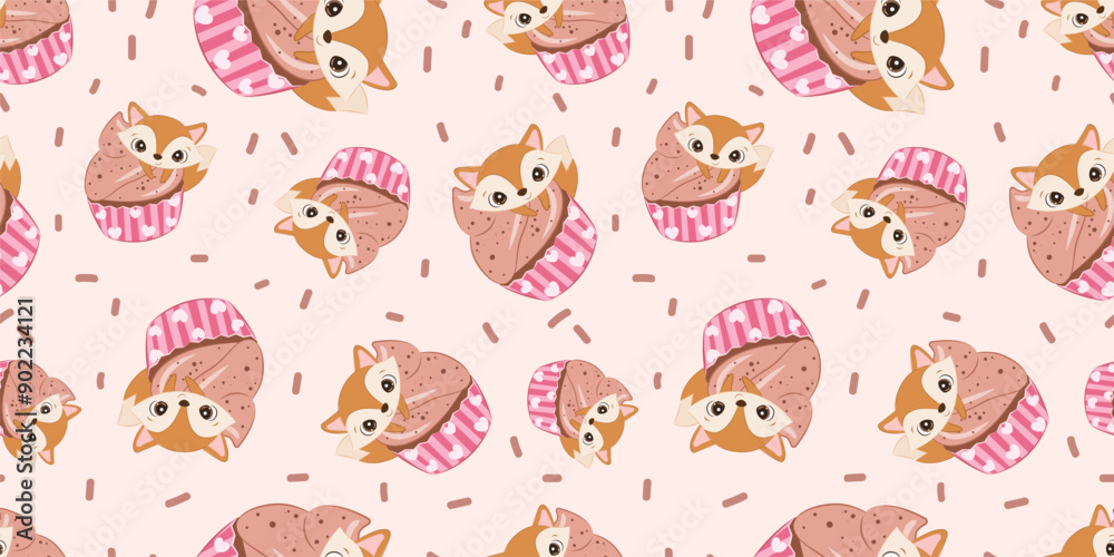 Cute baby animals seamless pattern Cute baby animals seamless pattern