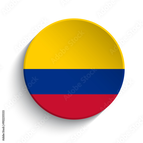 Colombia flag button