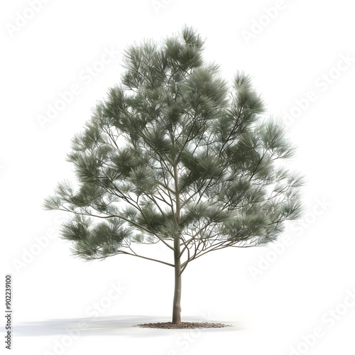 Detailed 3D illustration of a single Casuarina equisetifolia tree on a white background.