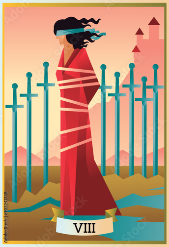 eight of swords minor arcana tarot card